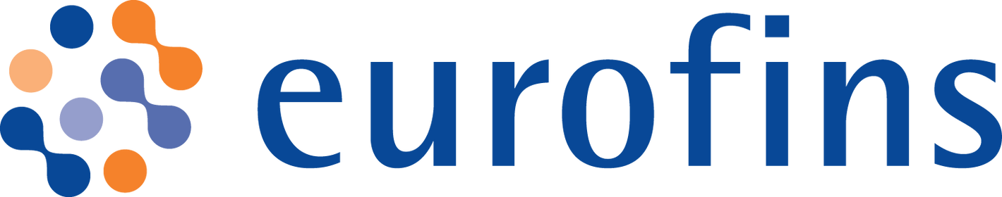 Eurofins logo with blue and orange elements