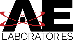 Logo of AE Laboratories with a stylized letter 'A' and 'E' design.
